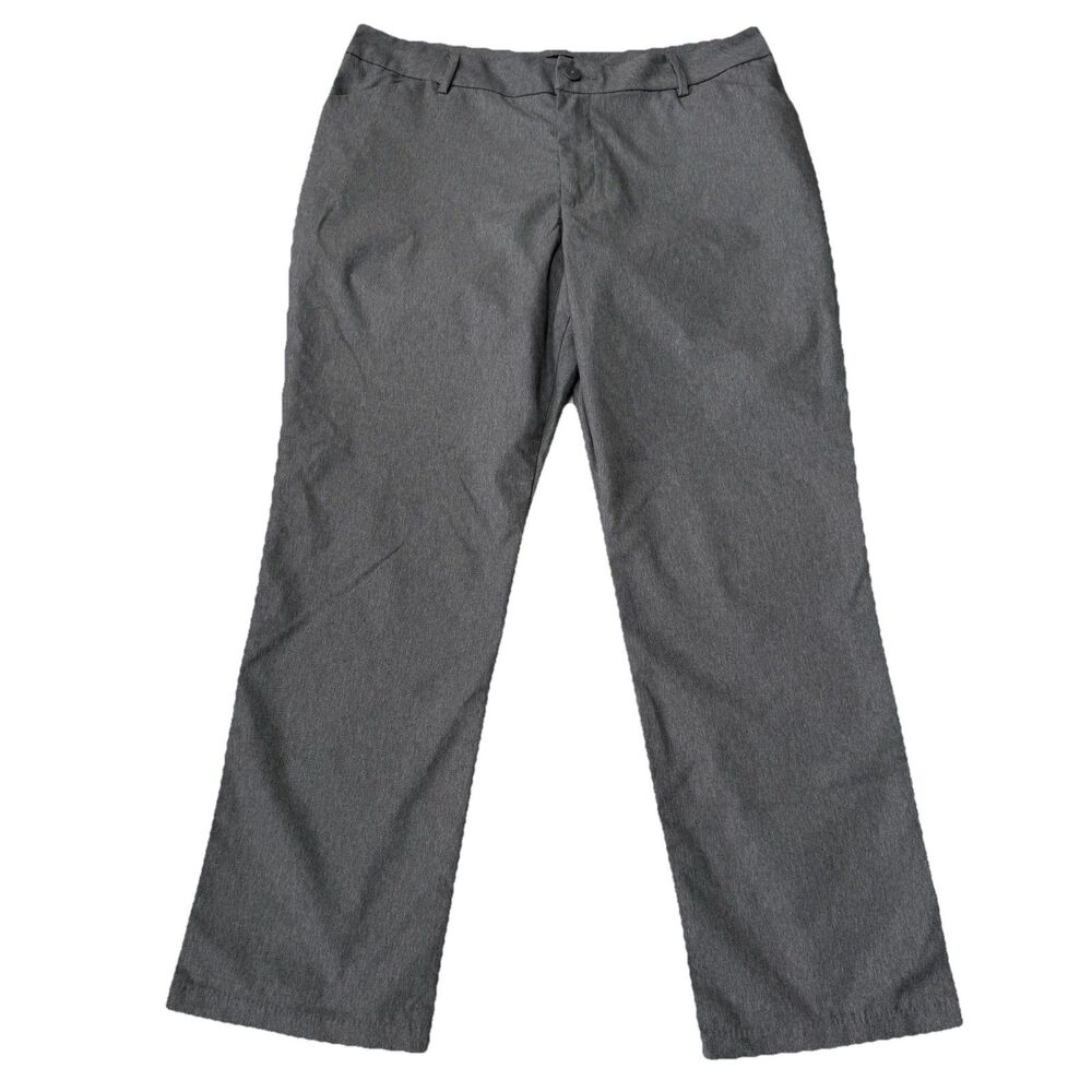 Lee Wrinkle Free Gray Dress Pants Women’s 16 Short Straight Leg Career Workwear